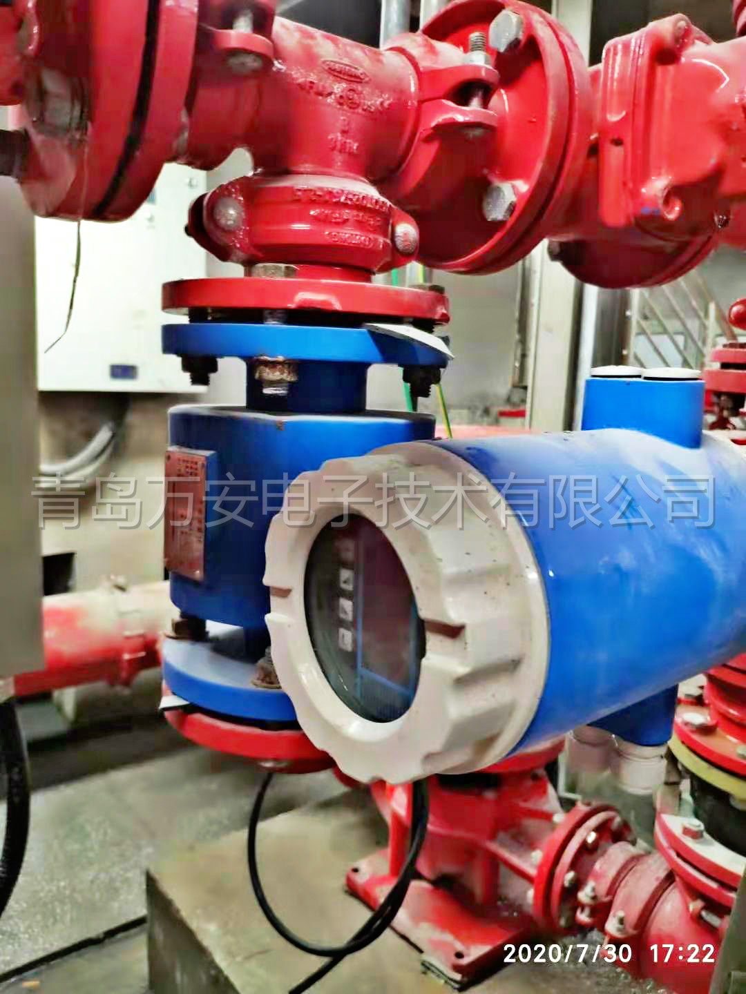 地鐵8號(hào)線消防管道安裝電磁流量計(jì)(圖1)